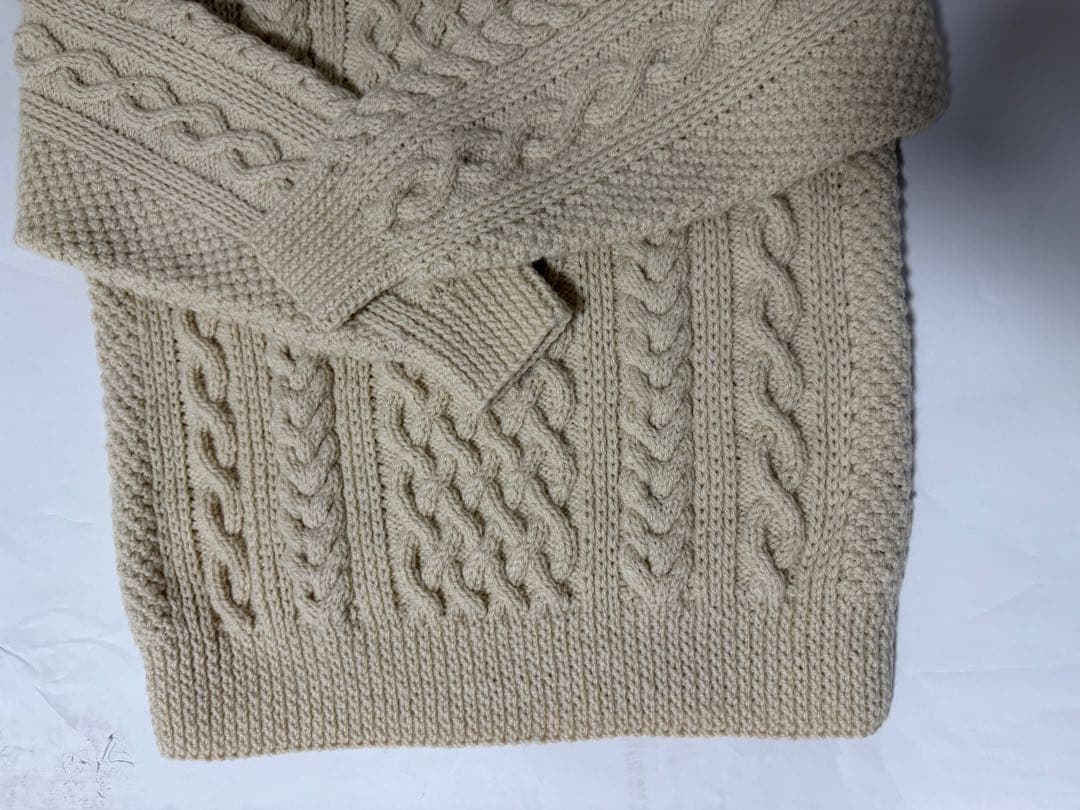 INVERALLAN / インバーアランハンドニットセーター 1A 茶タグ