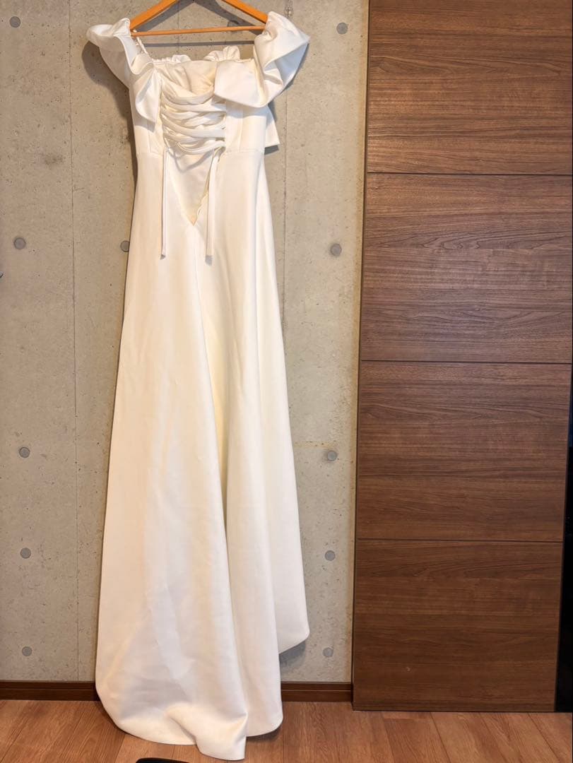 DRESS PRODUCTION オフショルダー Aラインドレス ホワイト