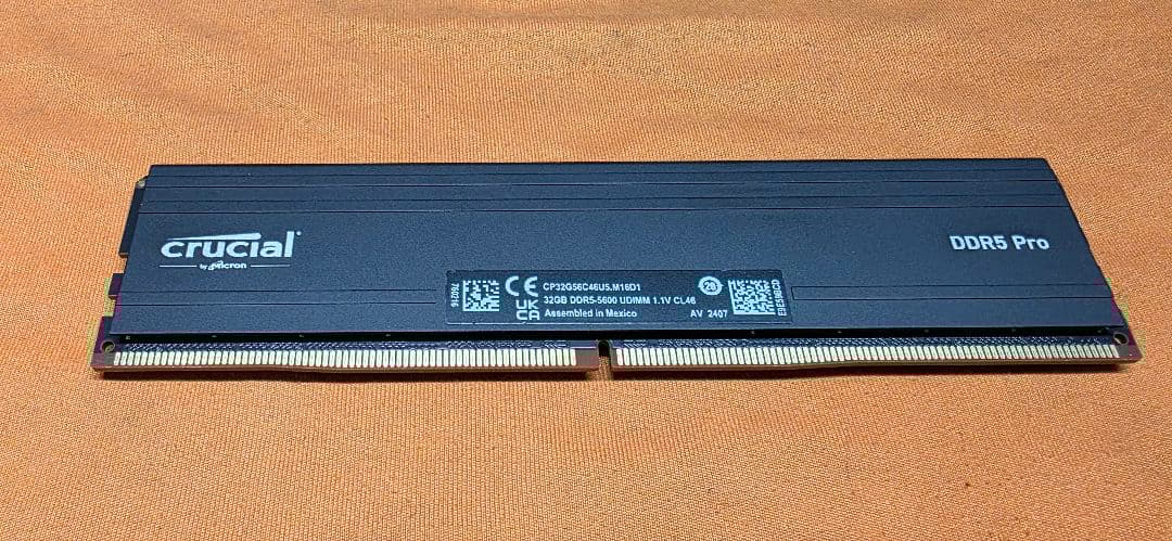 crucial DDR5 Pro 5600 メモリー 32gb×1