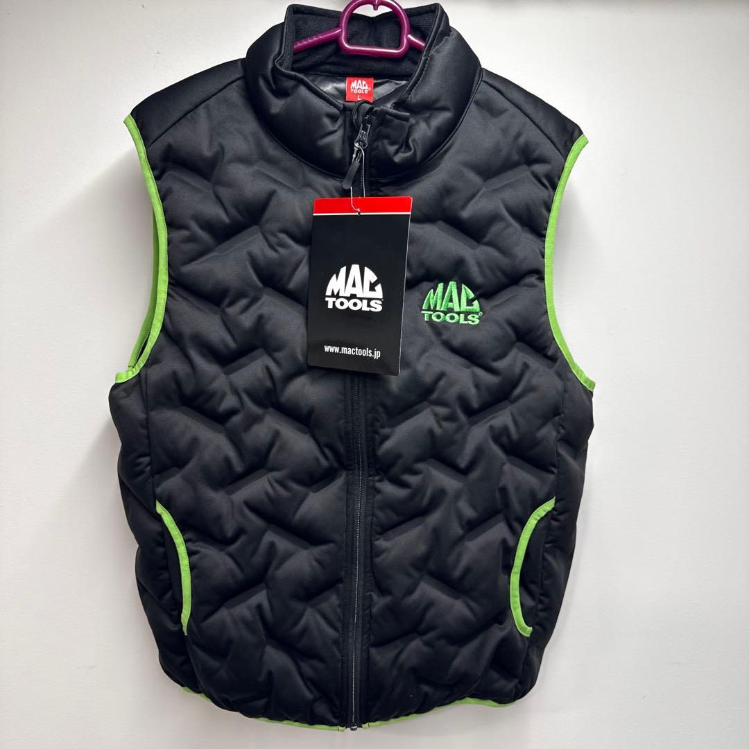 MACTOOLS マックツール シームレスベスト ブラック×グリーンLサイズ