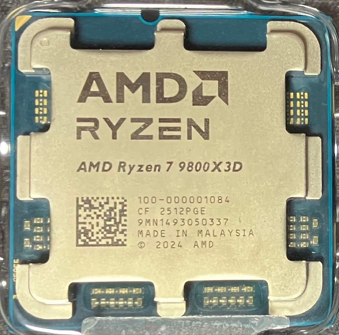 【中古】AMD Ryzen 7 9800X3D バルク品