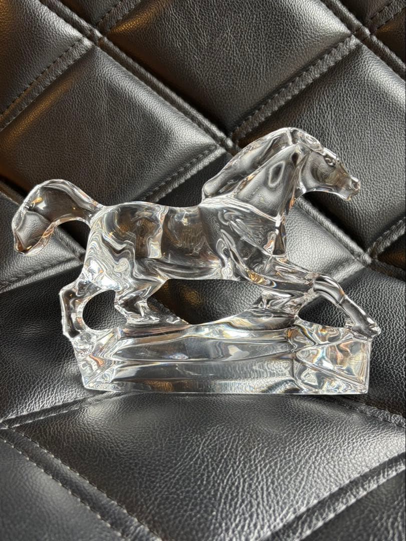 バカラ Baccarat 干支 馬 クリスタル 置物