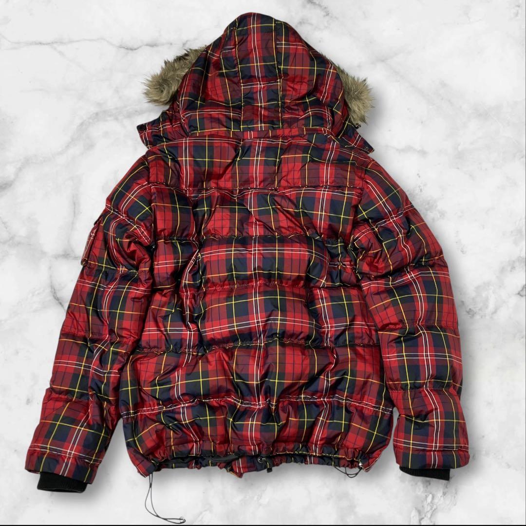 【美品old UNIQLO down jacket 】チェック柄 90s Y2K