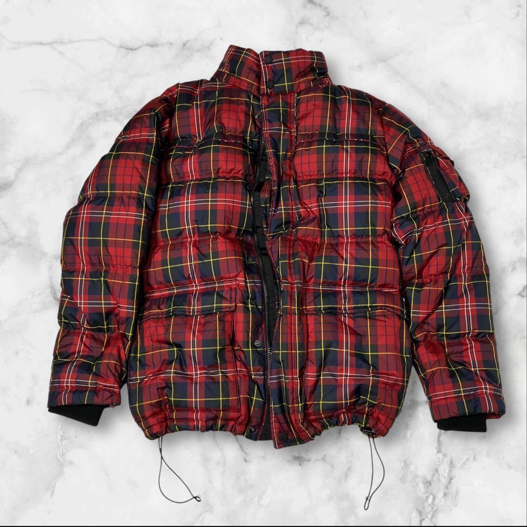 【美品old UNIQLO down jacket 】チェック柄 90s Y2K