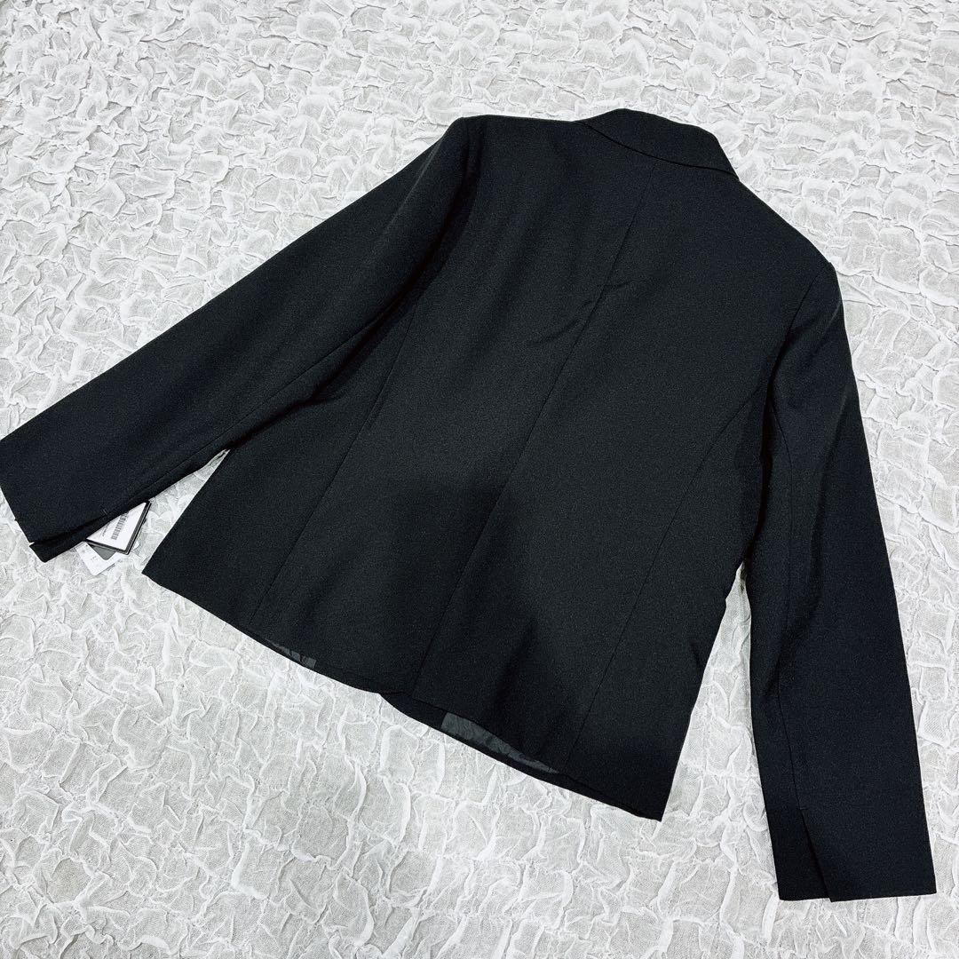 未使用　3L スーツ　黒　ジャケット　スカート　洗える　大きい　通勤　ブラック