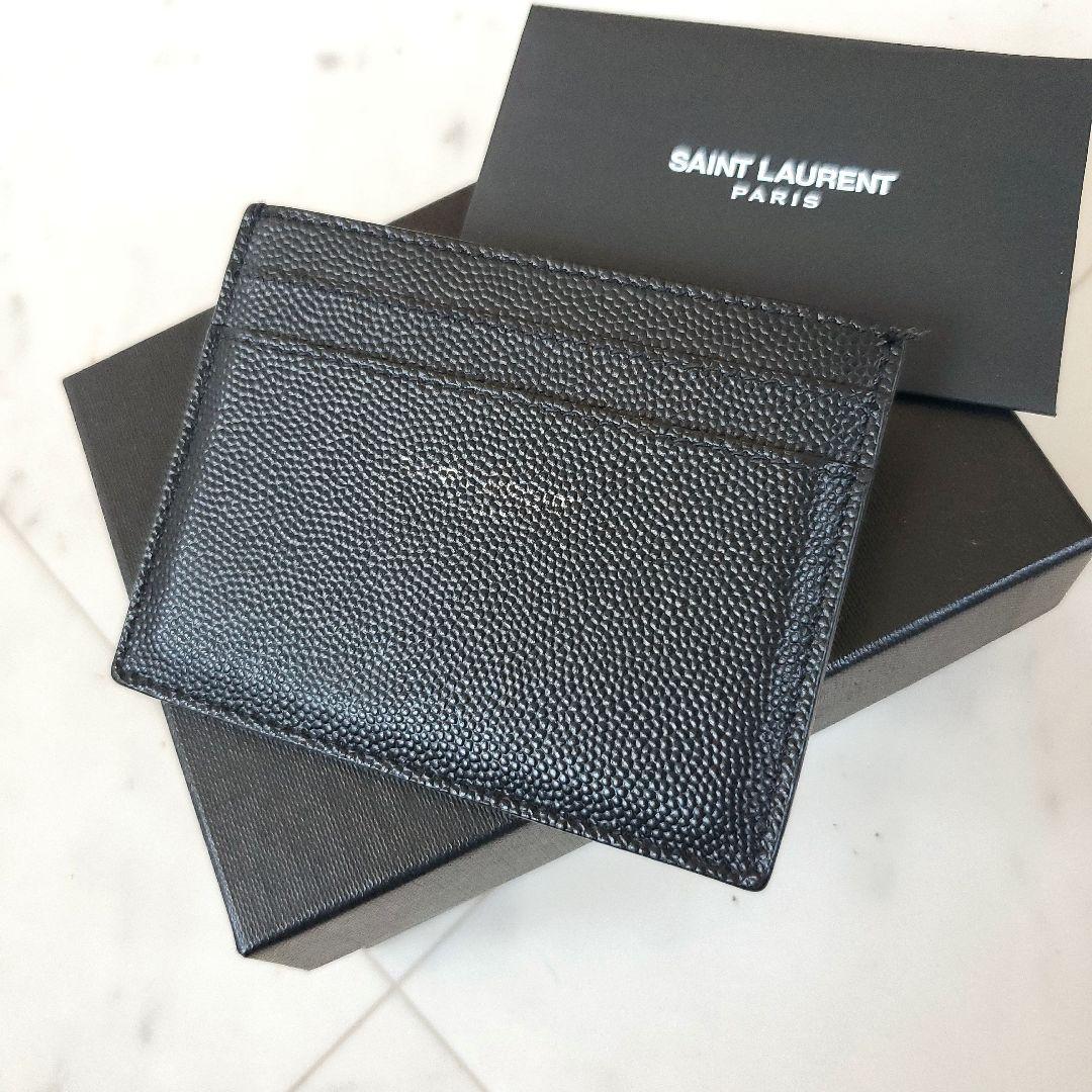 良品 サンローラン 名刺入れ カードケース キャビア Saint Laurent