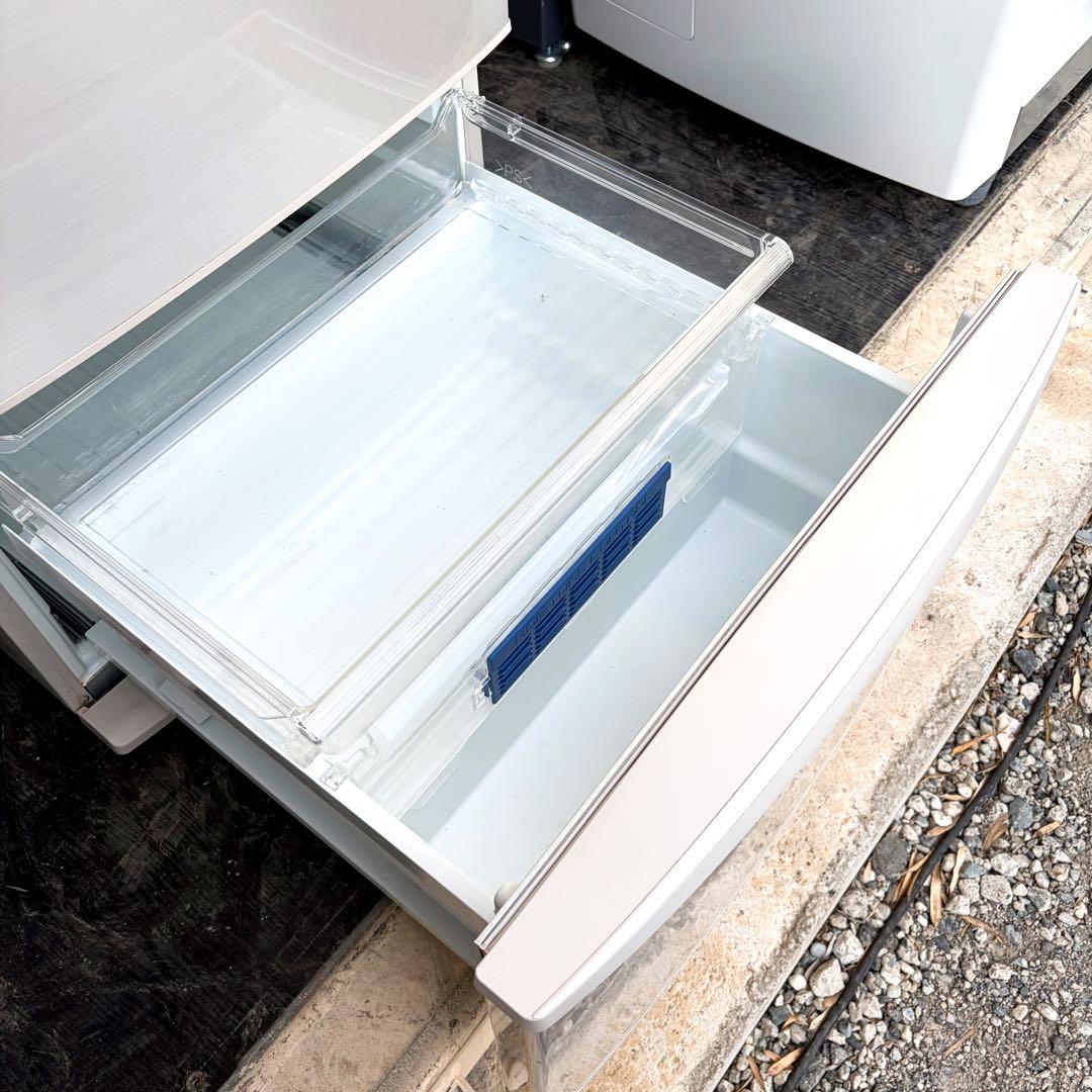 運搬取付無料！シャンパンカラー　純正Pana大容量スリム冷蔵庫！完動品超美品！