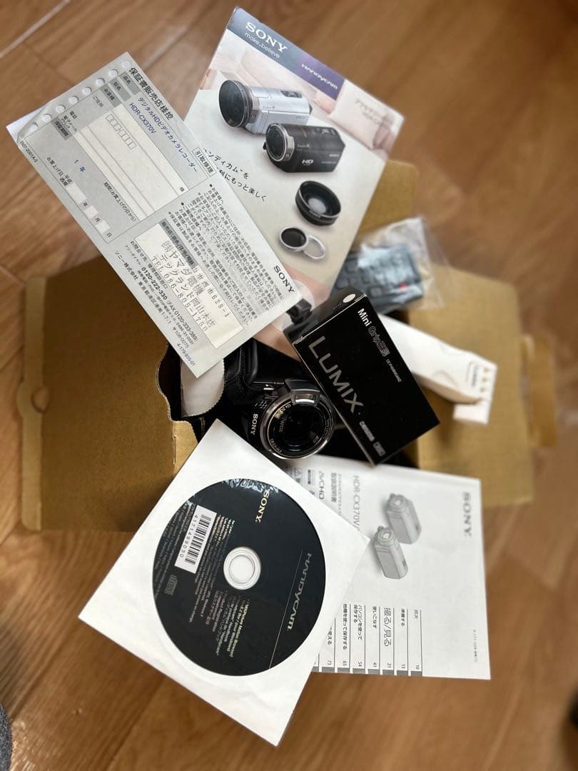 ☆超美品☆SONY HDR-CX370Vビデオカメラ64GB ミニGrip三脚付