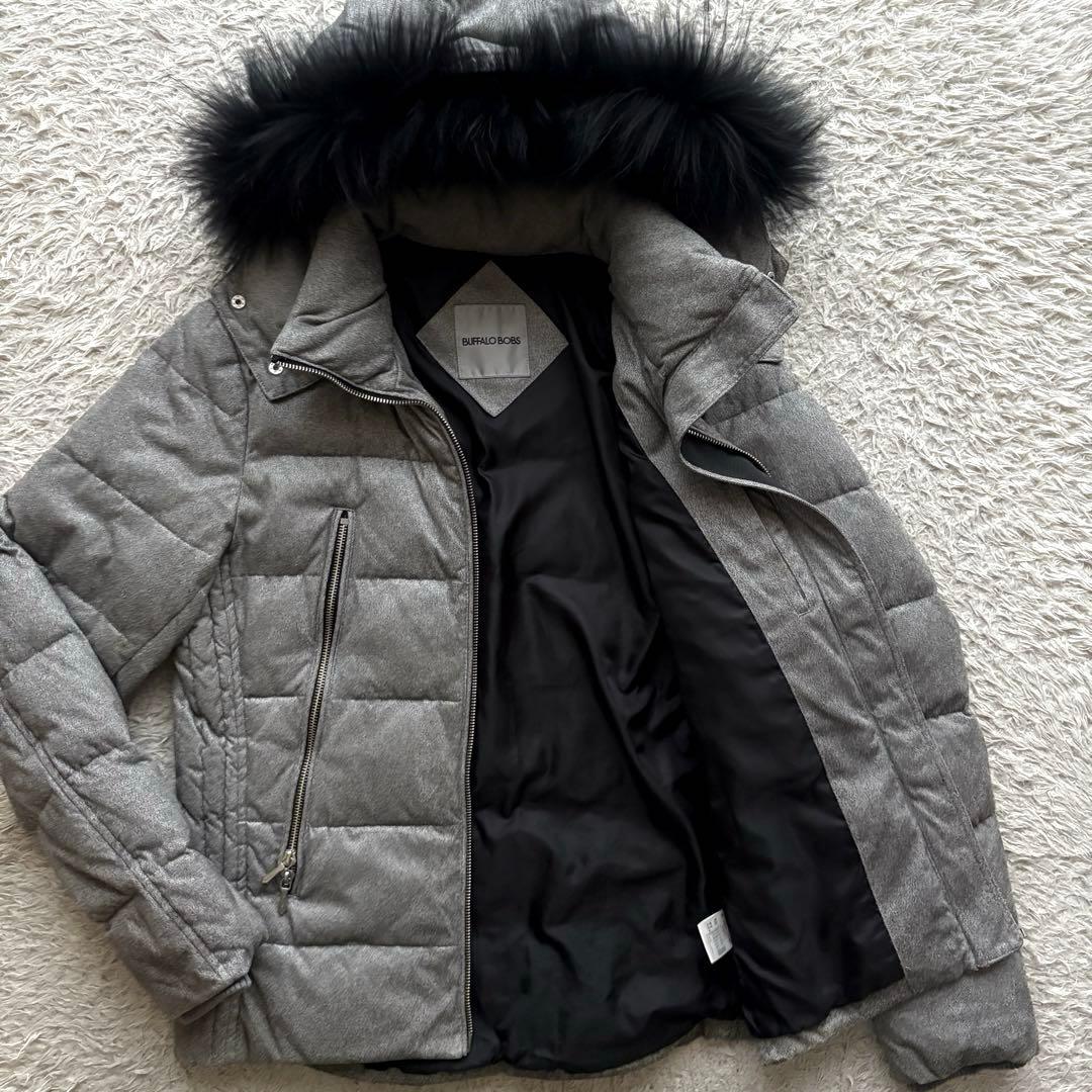 BUFFALO BOBS ダウンジャケット ラクーンファー フード ダブルジップ