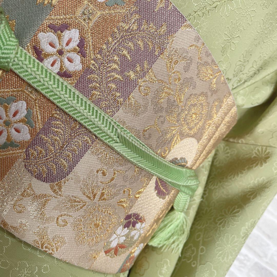 色無地　フルセット　菊　梅　地紋　難あり　練習用　シンプル　礼装　着物　I2