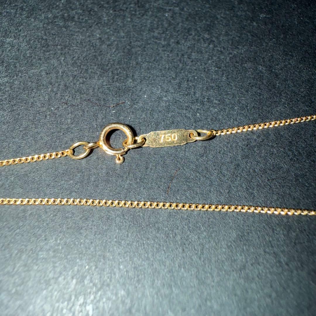 【K18 pt950】Tiffany リーフダイヤモンド ゴールド ネックレス