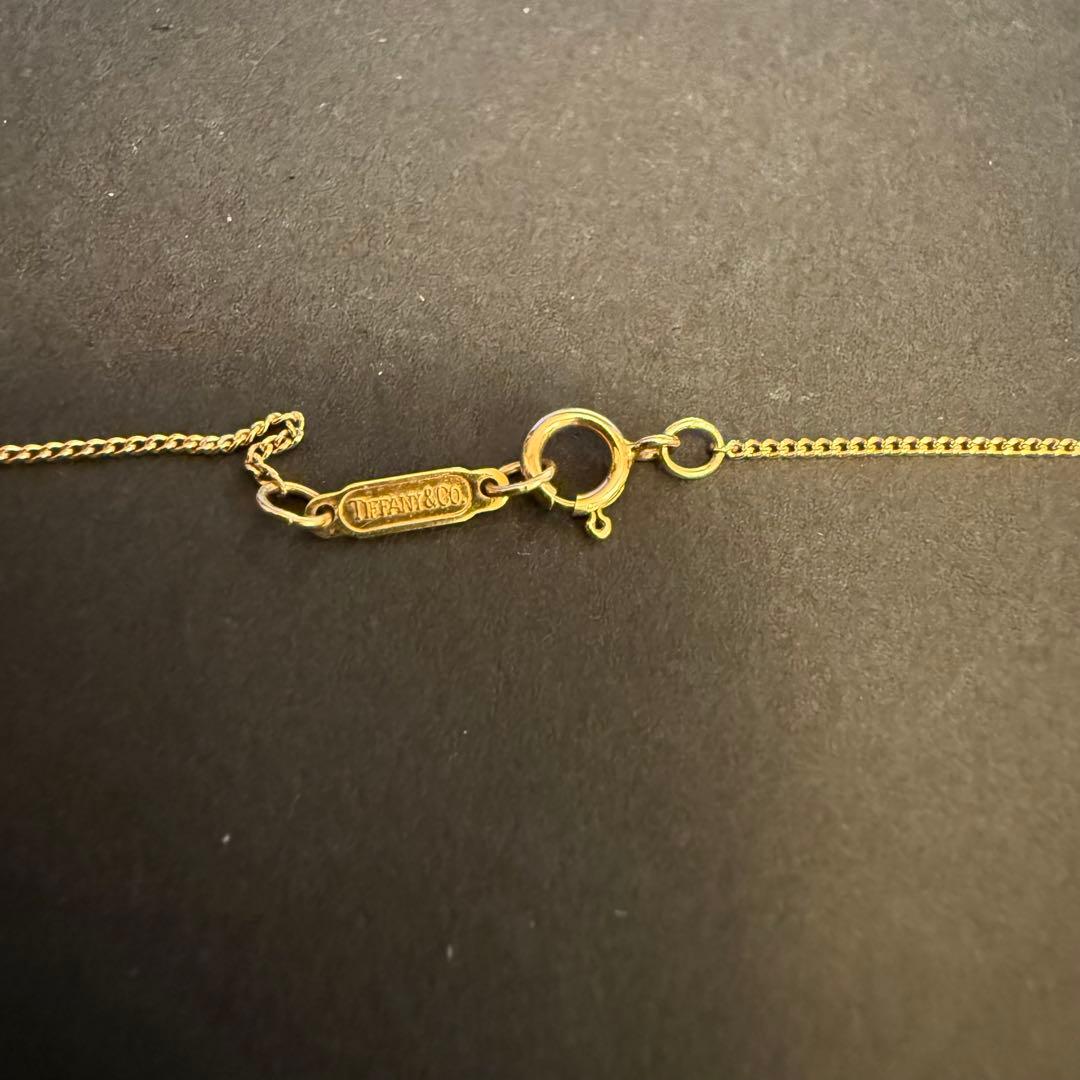 【K18 pt950】Tiffany リーフダイヤモンド ゴールド ネックレス