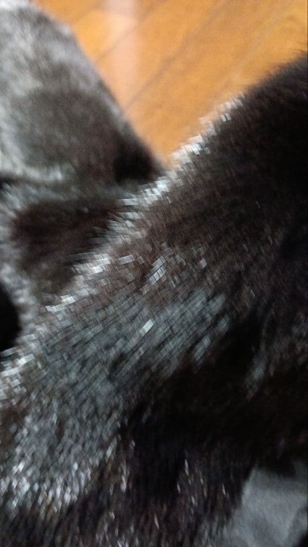 毛皮のコート　ミンク　リアルファーコート　ブラック