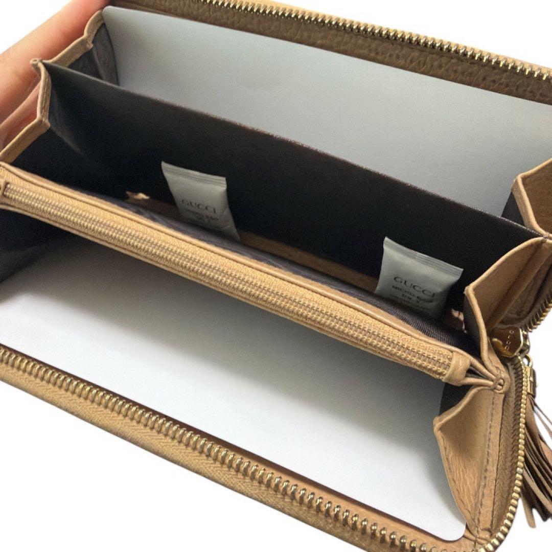 GUCCI グッチ ラウンドファスナー 長財布 ソーホー レザー　SOHO