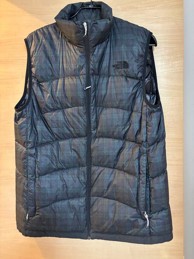 THE NORTH FACE ベスト XXL チェック　ブラック/グレー