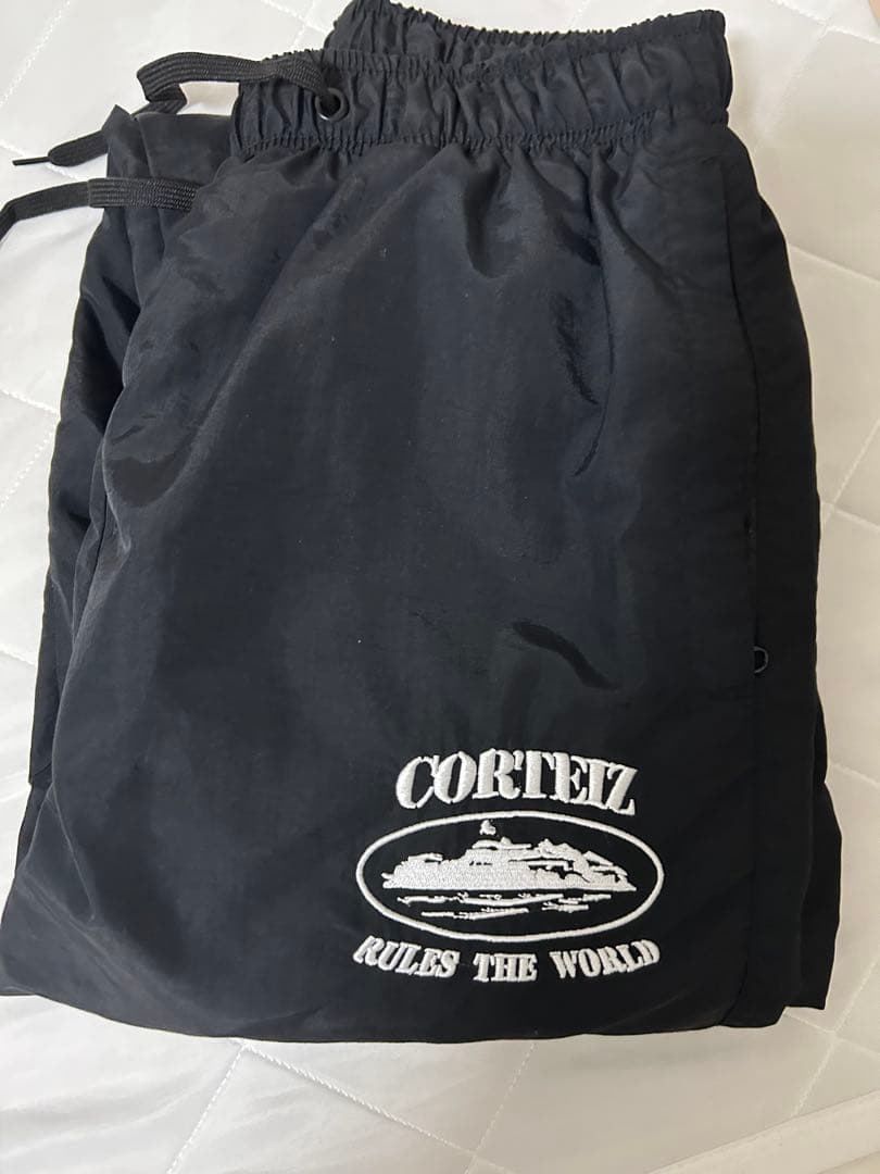 CORTEIZ ブラック ナイロンパンツ XS