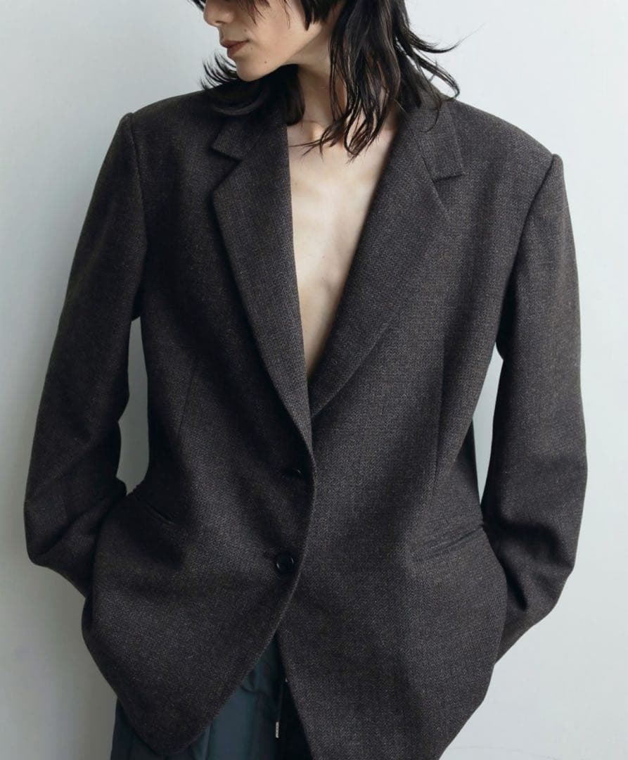 anuke ヘリンボーンウールジャケット　36