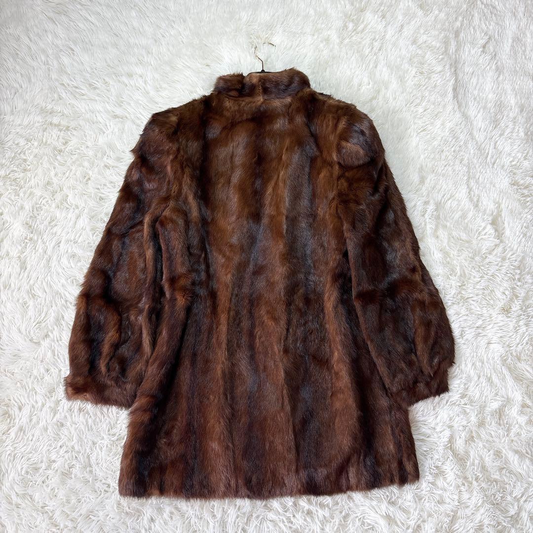 ☆大きいXLサイズ☆EMBA エンバ 毛皮 ヴィーゼルセーブル リアルファー