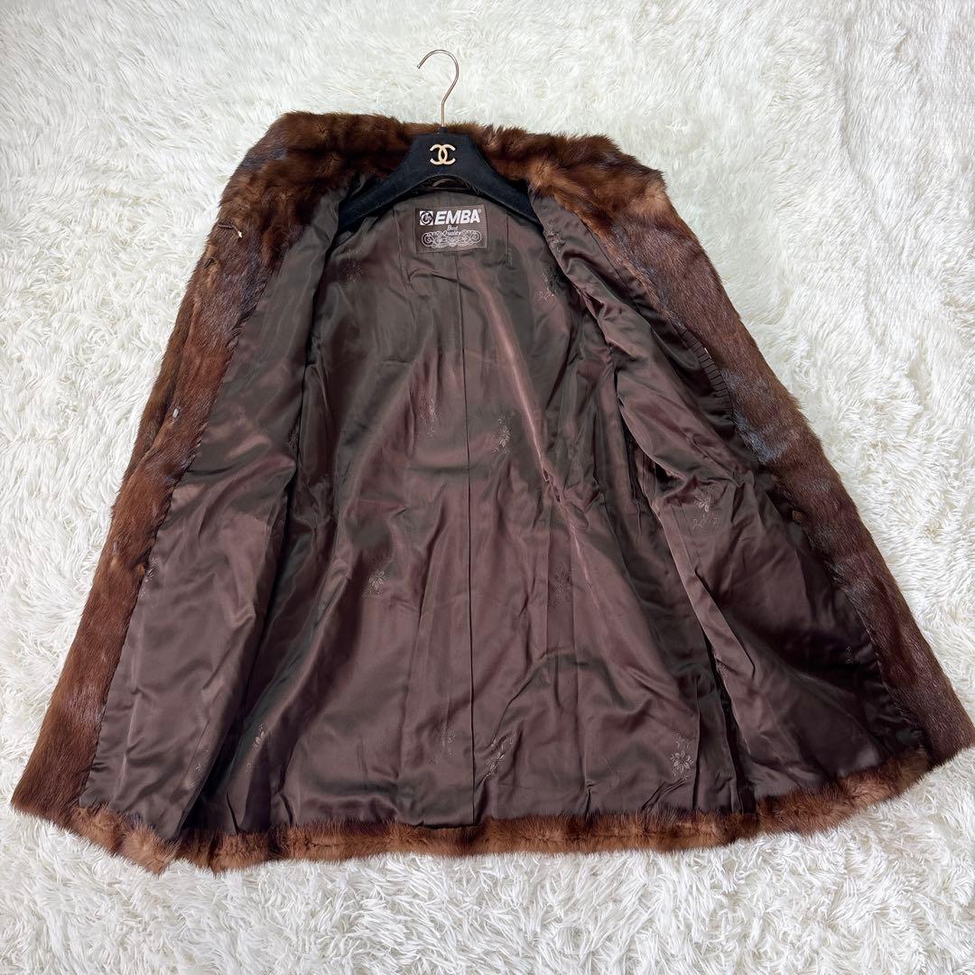 ☆大きいXLサイズ☆EMBA エンバ 毛皮 ヴィーゼルセーブル リアルファー