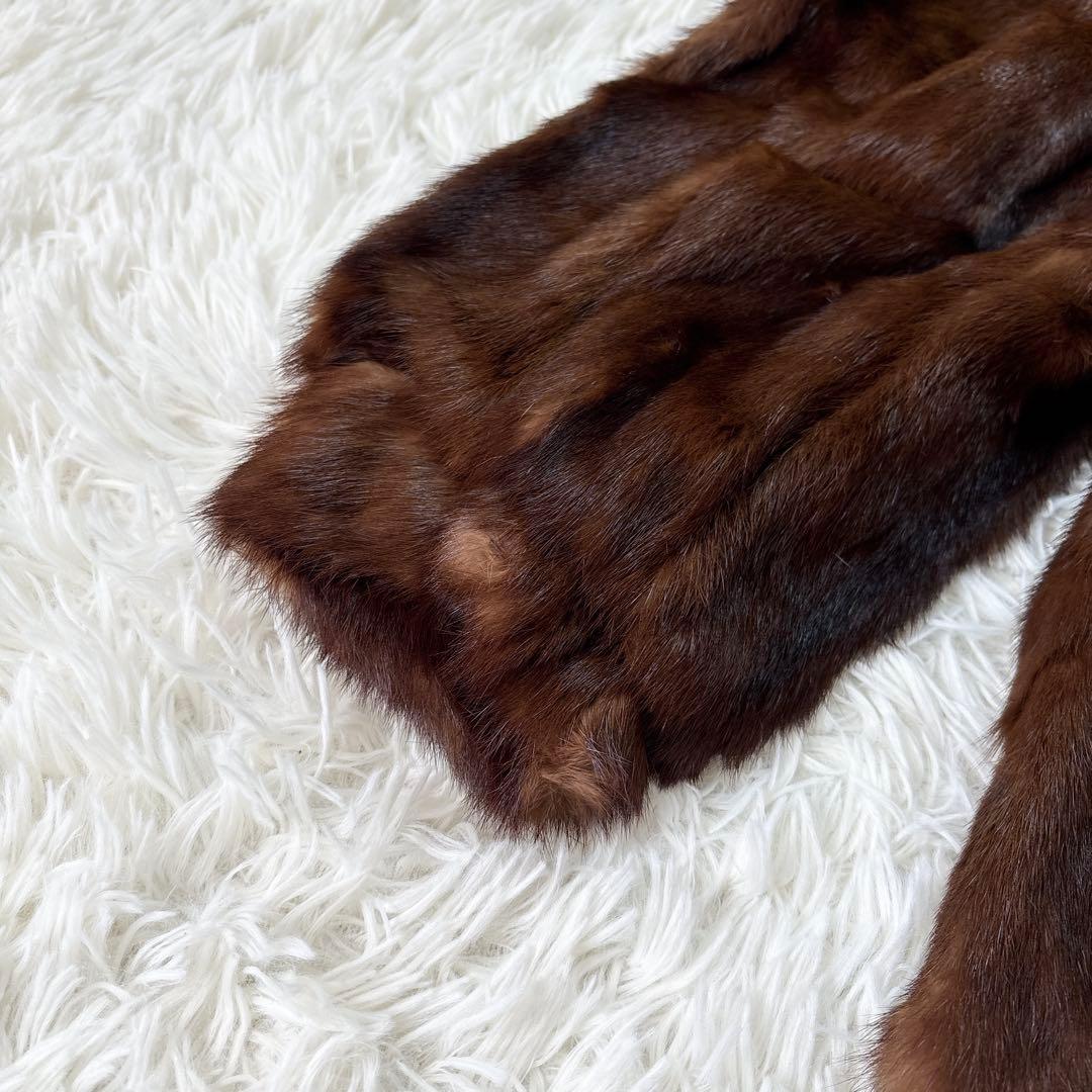 ☆大きいXLサイズ☆EMBA エンバ 毛皮 ヴィーゼルセーブル リアルファー