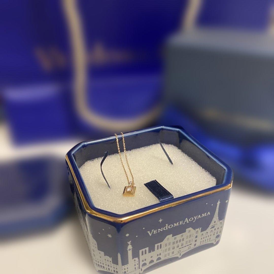 Vendome Aoyama K18ピンクゴールド　ダイヤモンドネックレス