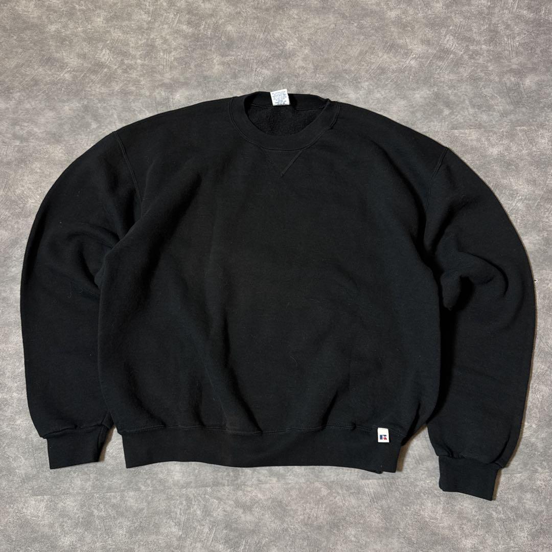 な*せ様 ラッセルアスレティック スウェット ブラック L メキシコ製 前V 無