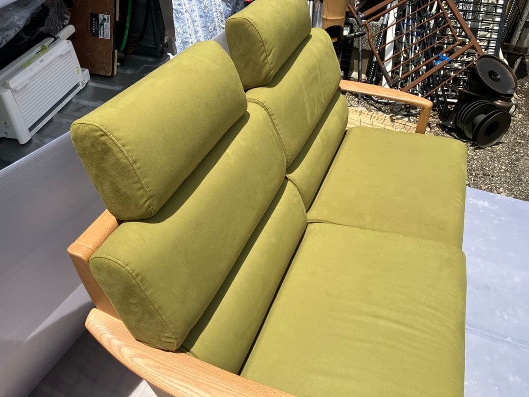 【完全売切り】浜本工芸2人掛けソファ 木製フレーム　WL-8250