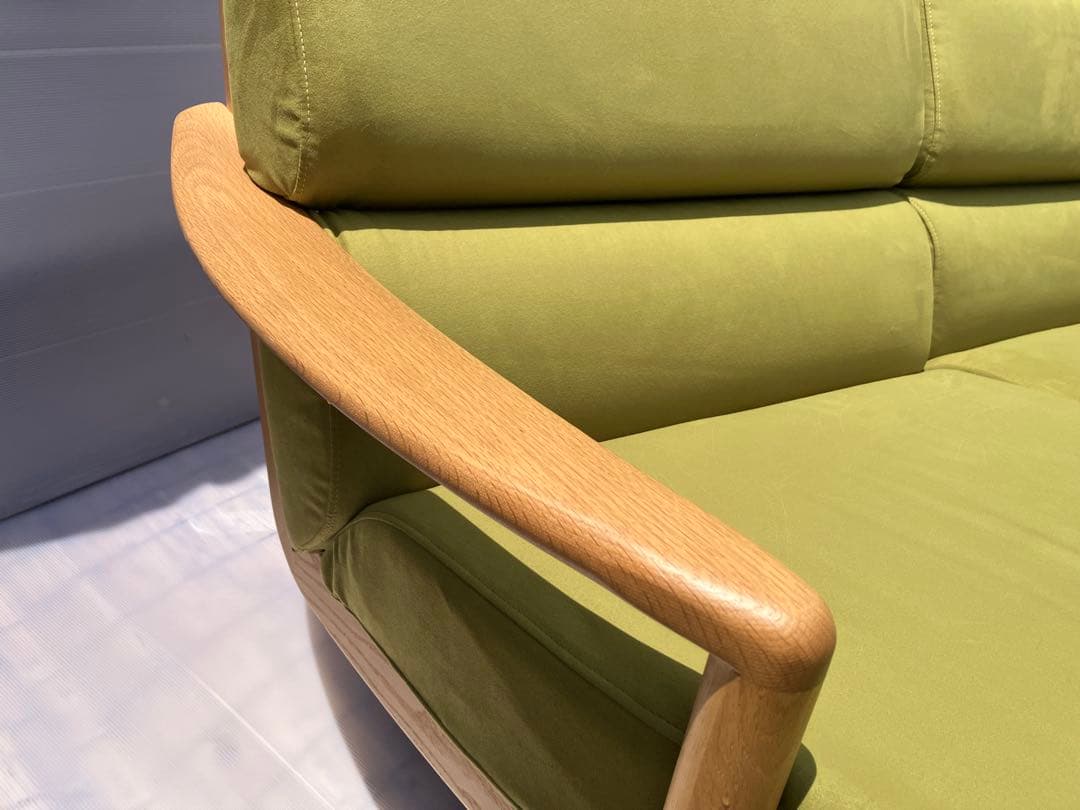 【完全売切り】浜本工芸2人掛けソファ 木製フレーム　WL-8250