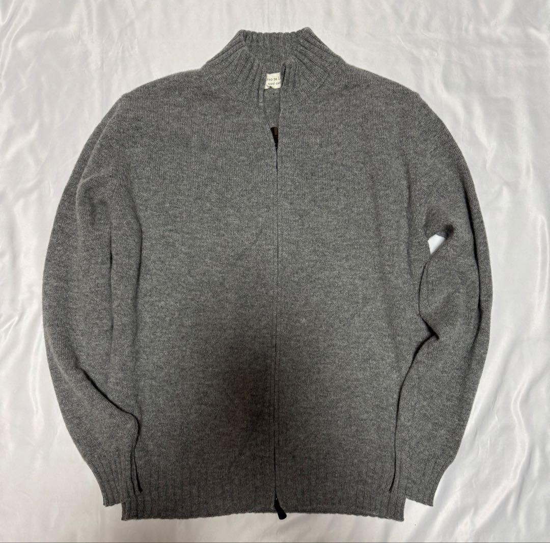 フィリッポ デ ローレンティス　7G カシミヤ混ウール フルジップニット