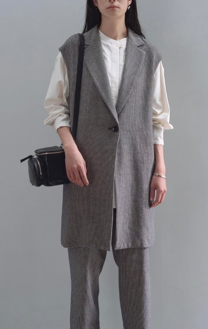 アーツ&サイエンス　千鳥格子ロングベスト新品　arts&science