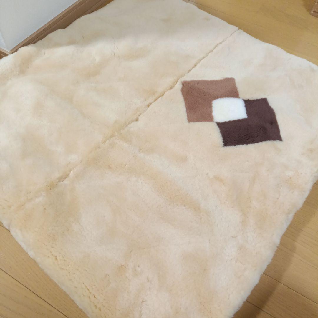 日本製　未使用　ムートンシーツ　奥田ムートン　シングルサイズ　手入れブラシ付