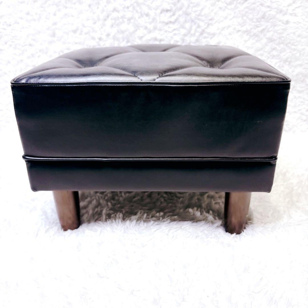 カリモク60 Kチェア オットマン スタンダード ブラック モダンスツール