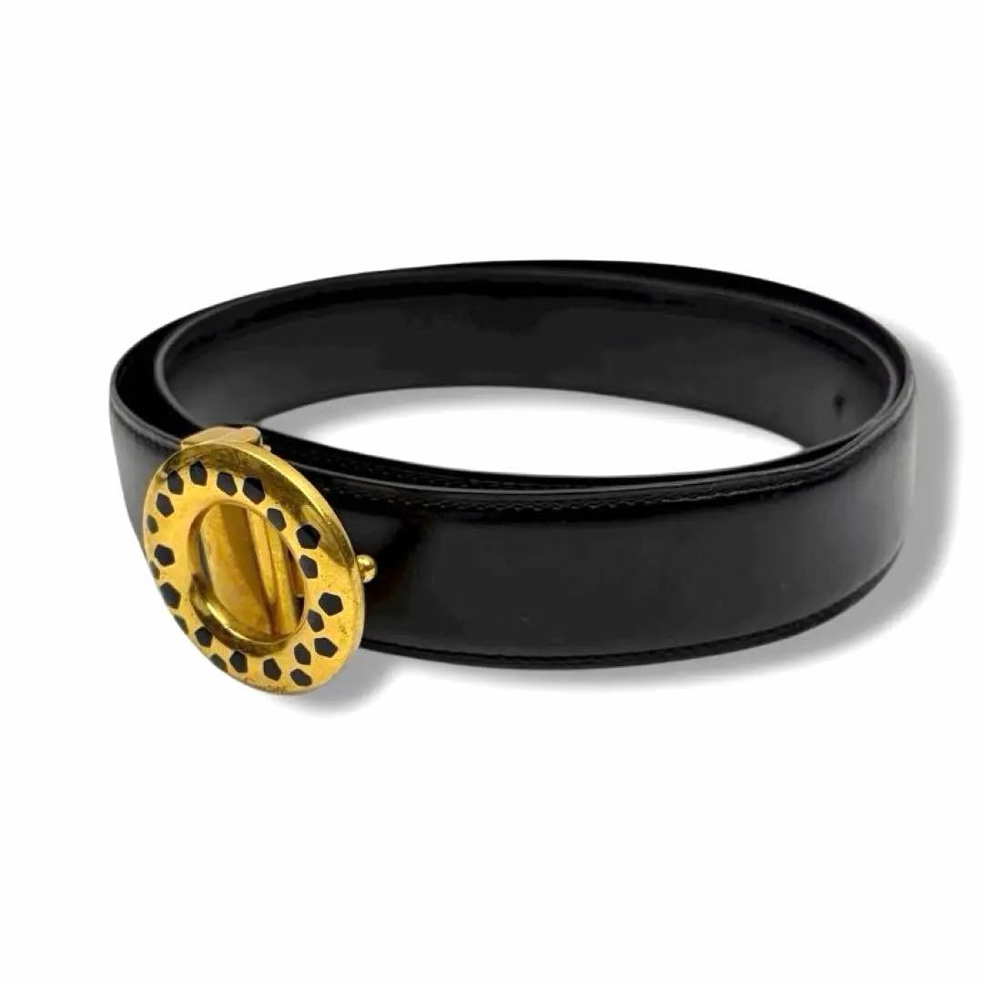 【希少】カルティエ Cartier パンサーバックル レザーベルト黒