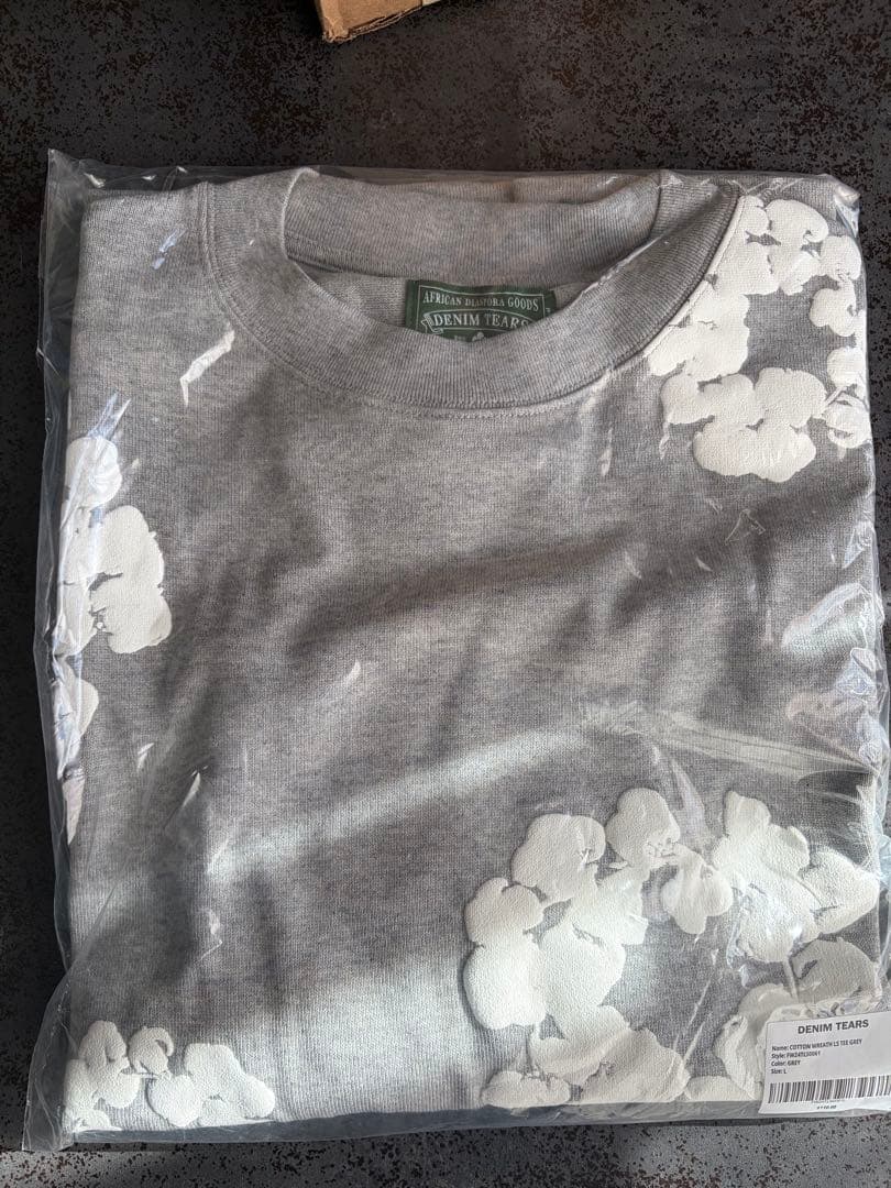 Denim Tears ロングTシャツ グレー Lサイズ トレーナー