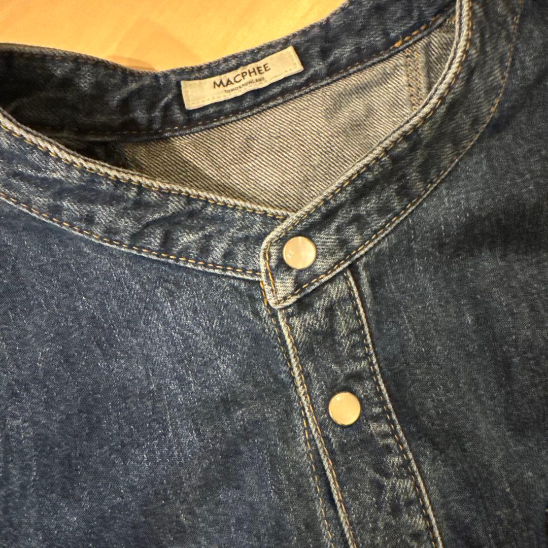 2025今シーズン商品　MACPHEEコットンデニム シャツブルゾン