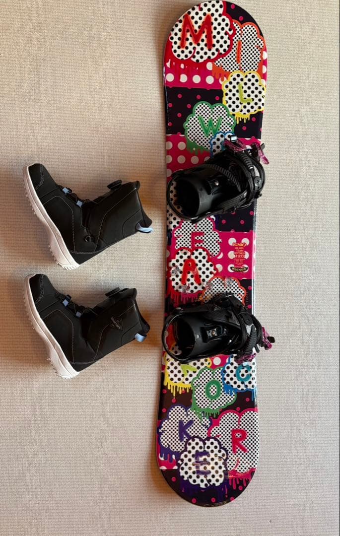 120 キッズスノーボード3点セット