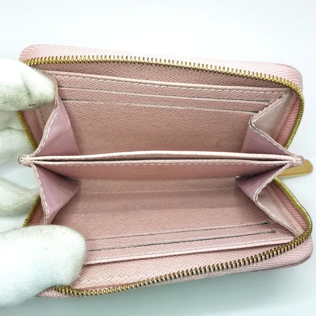専用ルイヴィトン ダミエ アズール ジッピーパース ケース 小銭入 ピンク