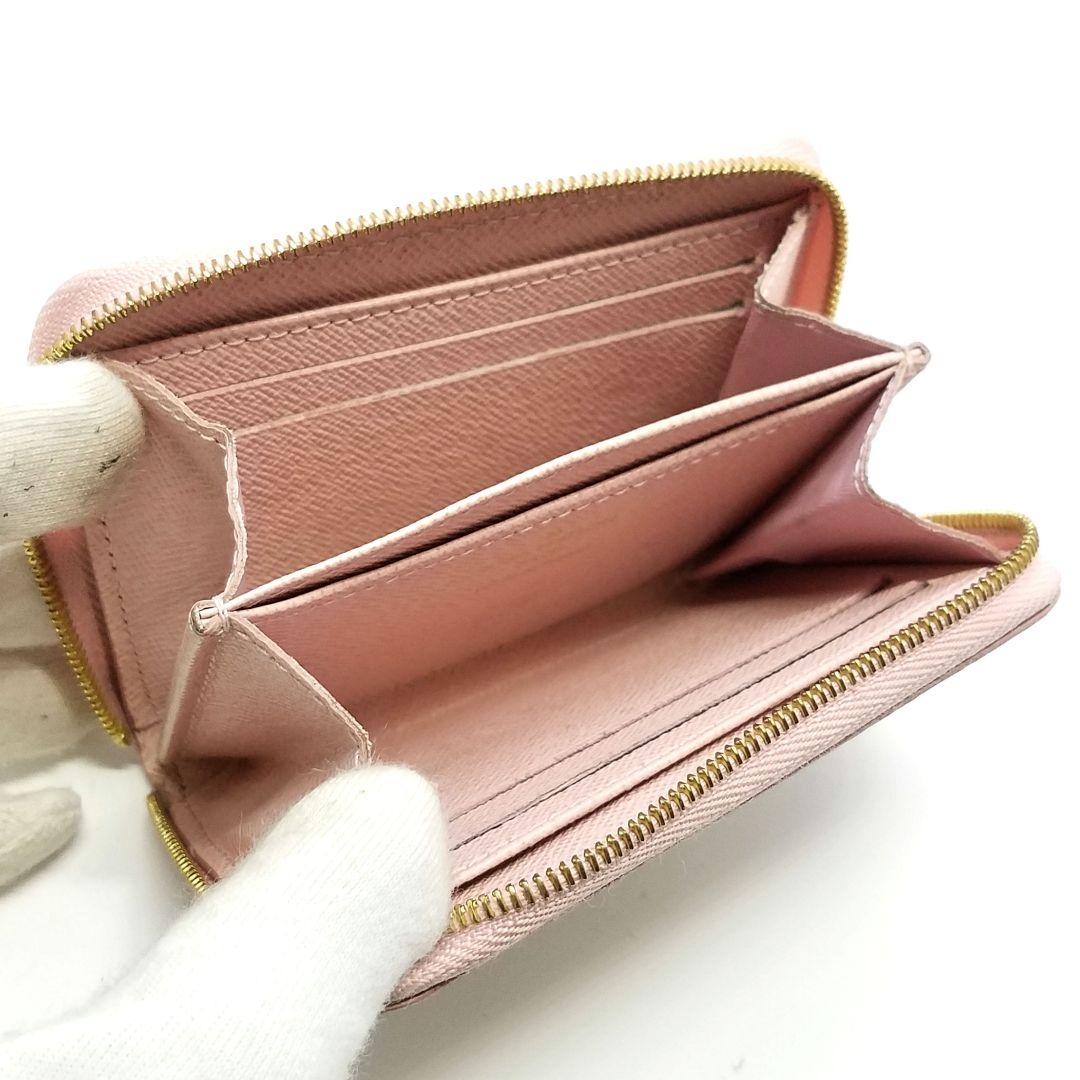 専用ルイヴィトン ダミエ アズール ジッピーパース ケース 小銭入 ピンク