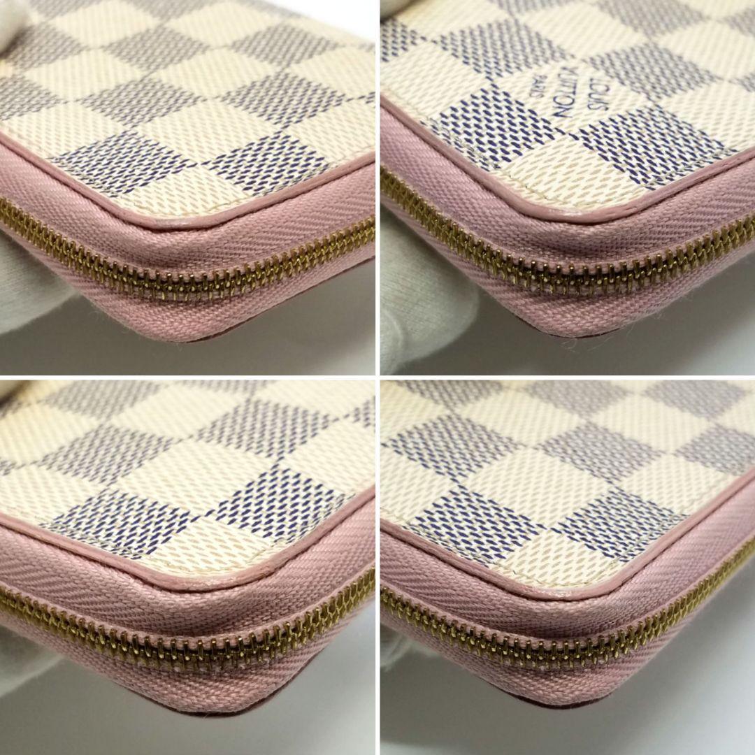 専用ルイヴィトン ダミエ アズール ジッピーパース ケース 小銭入 ピンク