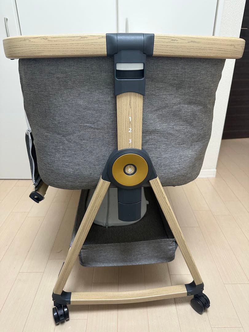 HZDMJ 添い寝ベビーベッド キャスター付き