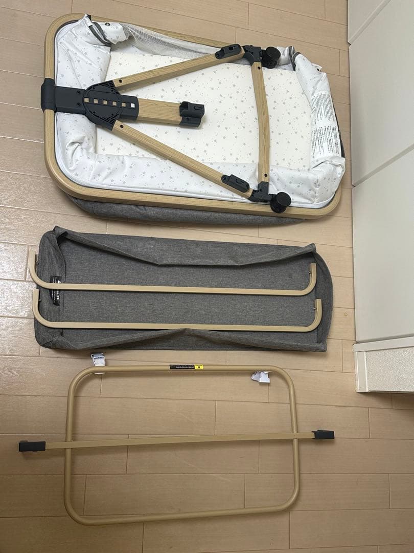 HZDMJ 添い寝ベビーベッド キャスター付き