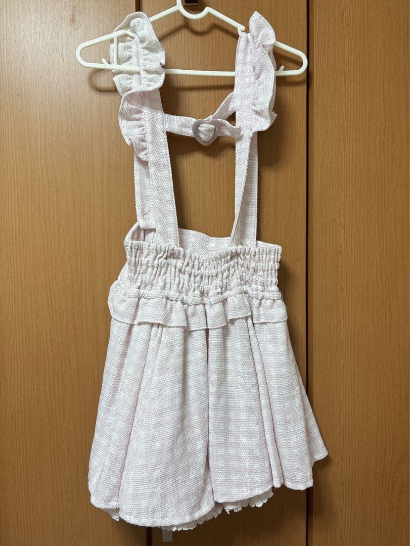 LIZLISA レースアップサスペンダー付きスカパン