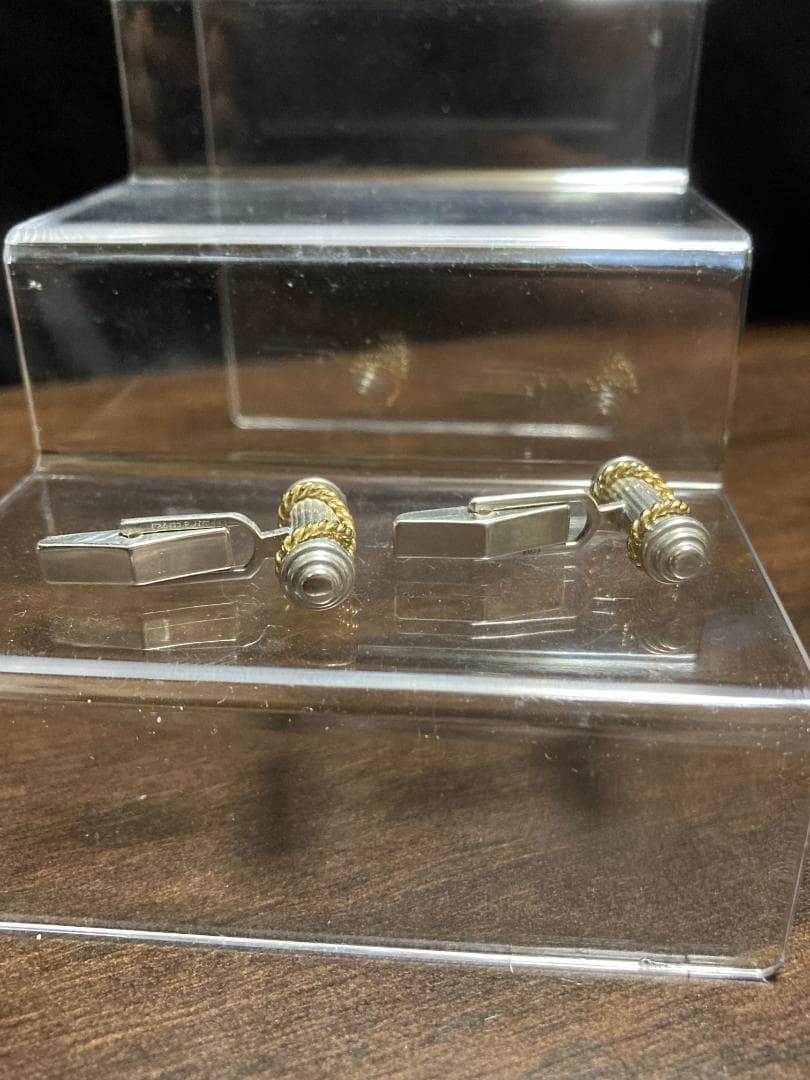 ティファニー シグネチャー クロス コンビ カフス SV925 K18 750