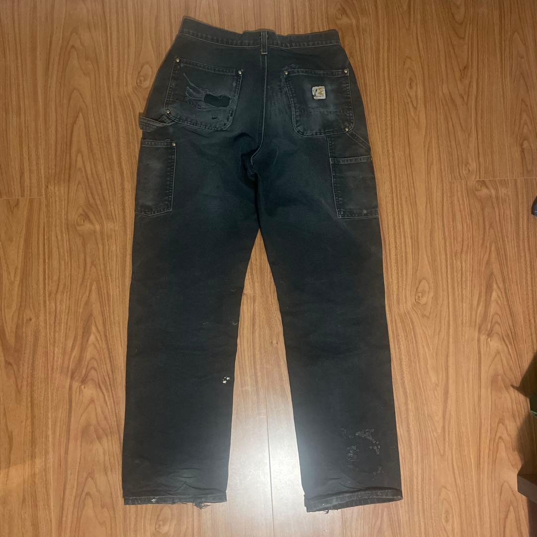 CarharttダブルニーブラックW30L32