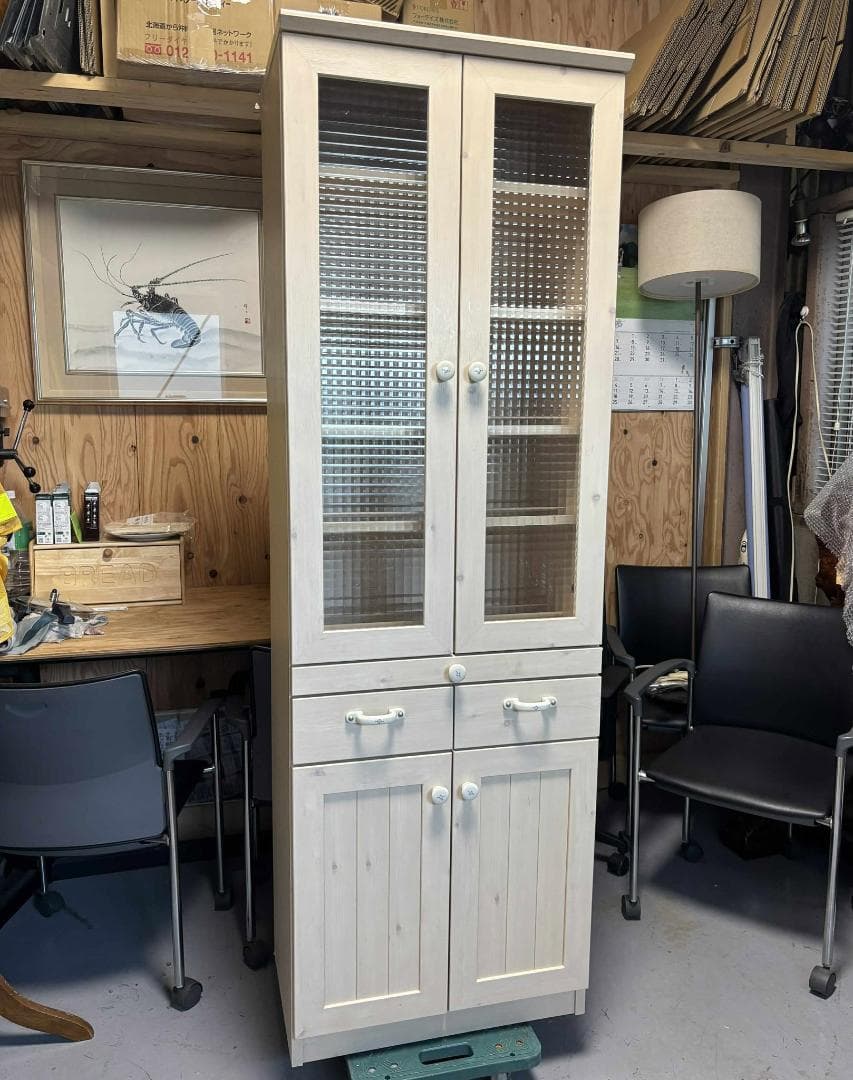 Selena ※ 国産 ユーアイ製 スリム食器棚、おしゃれ、幅60cm