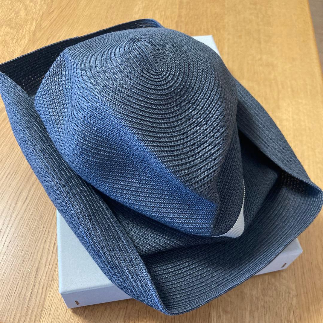 新品未使用　mature ha. ボックスハット グレー