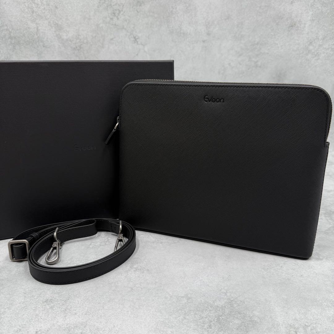 新品未使用✨Evoon みがるサコッシュレザー ショルダーバッグ 黒