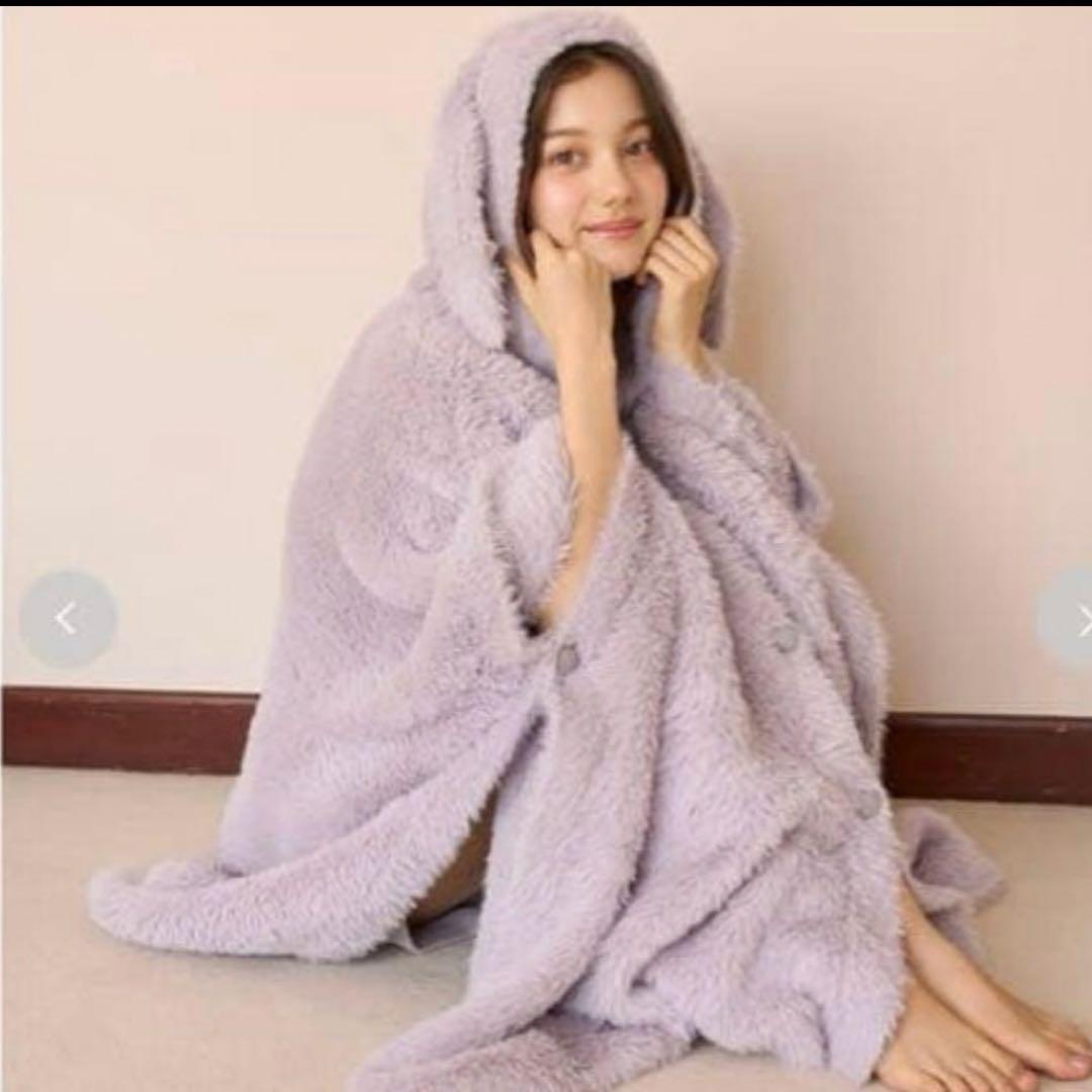 ジェラートピケ 着る毛布 うさぎ ラビット 毛布 ブランケット ポンチョ