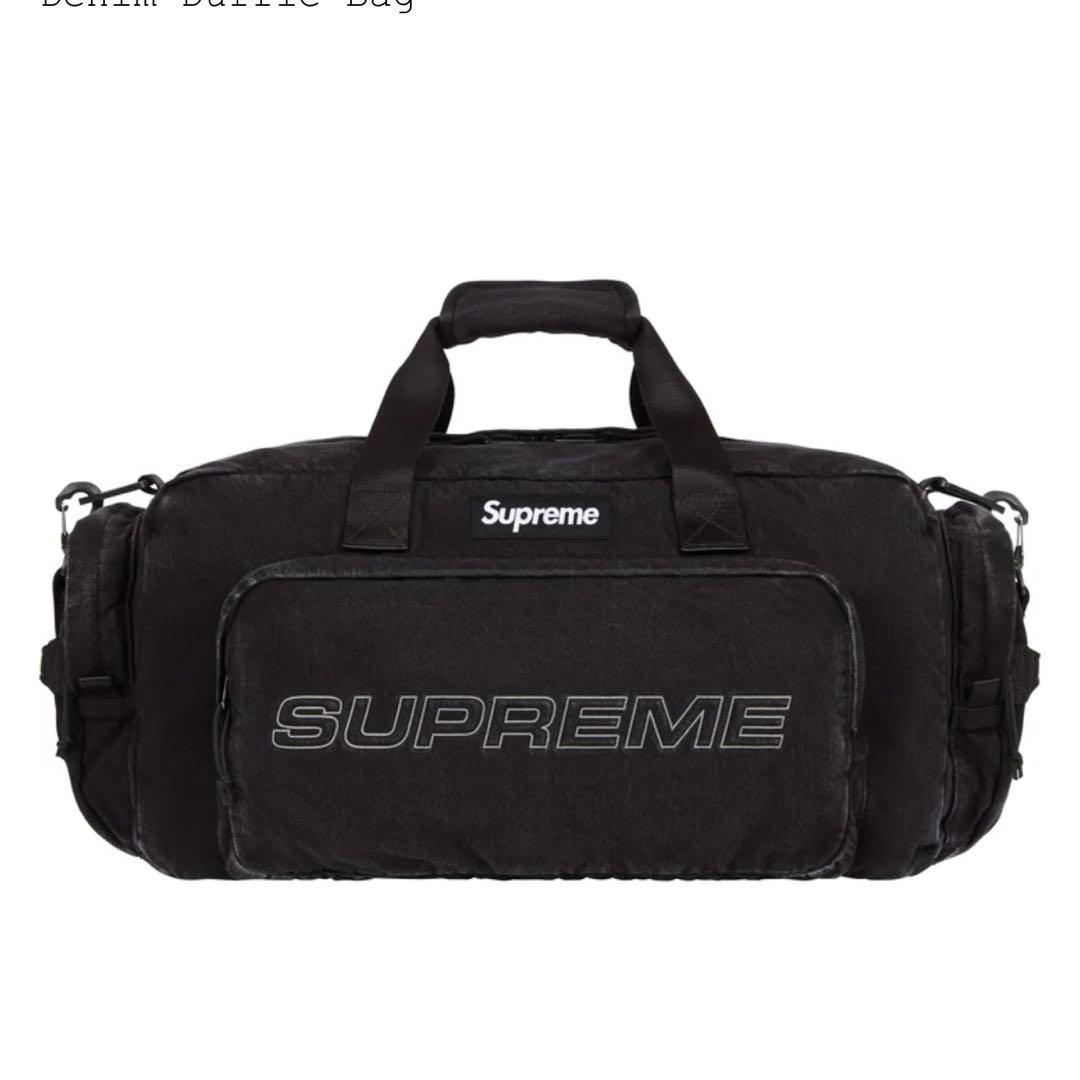 Supreme デニムダッフルバッグ ブラック