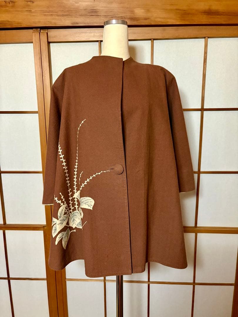 【美品】坂東京子 和柄 フリーサイズ ジャケット